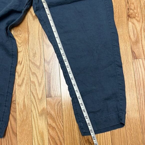 Athleta Easy Breezy Slate Blue Linen Flat Front Pant - 10 Petite - Picture 6 of 6